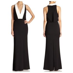 ABS Tuxedo Crepe Dress